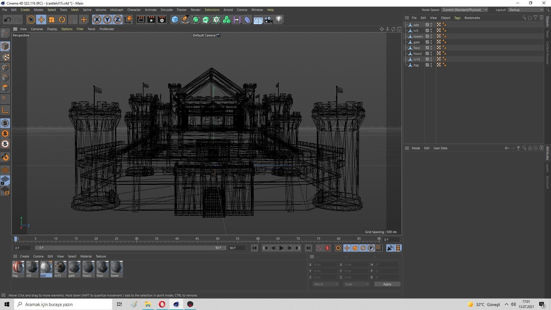  Medieval Castle Level 15 3D model_41