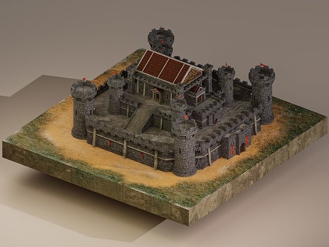  Medieval Castle Level 15 3D model