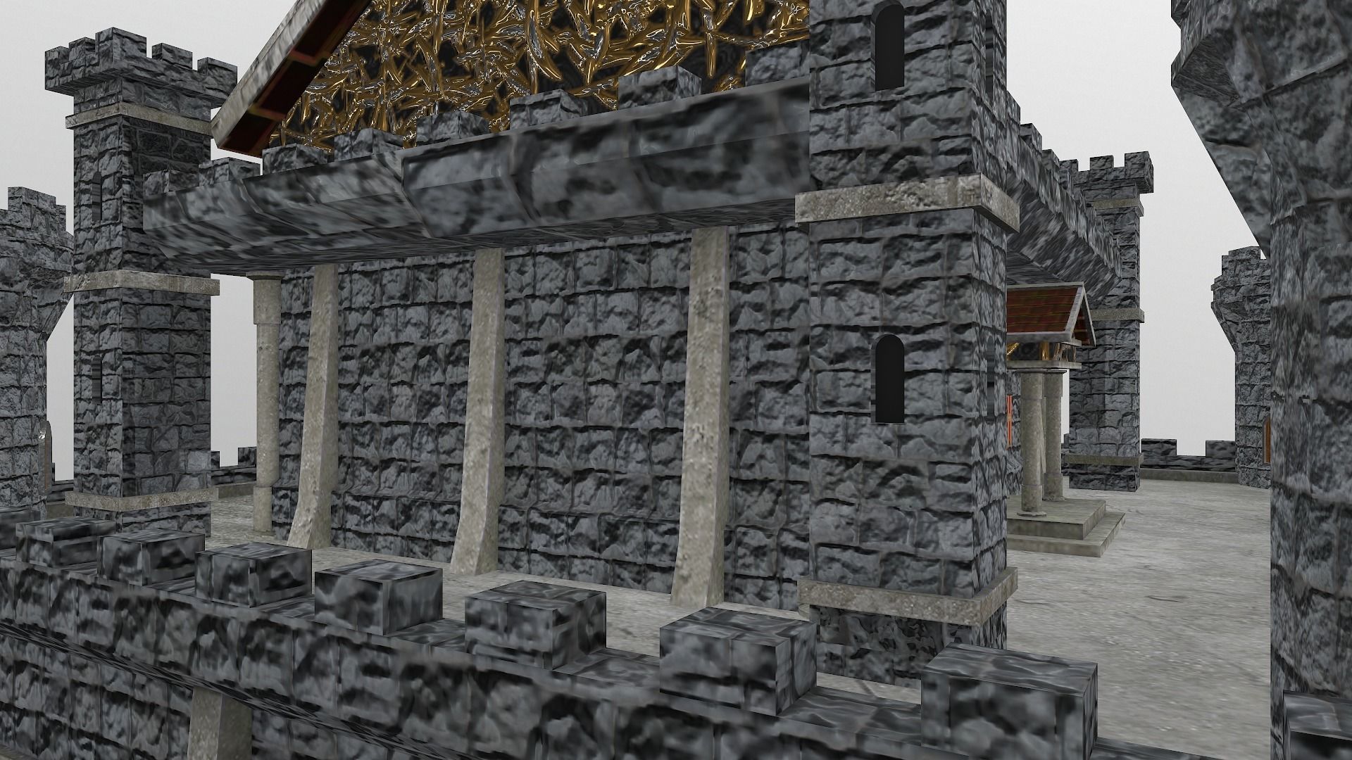 Medieval Castle Level 15 3D model_13