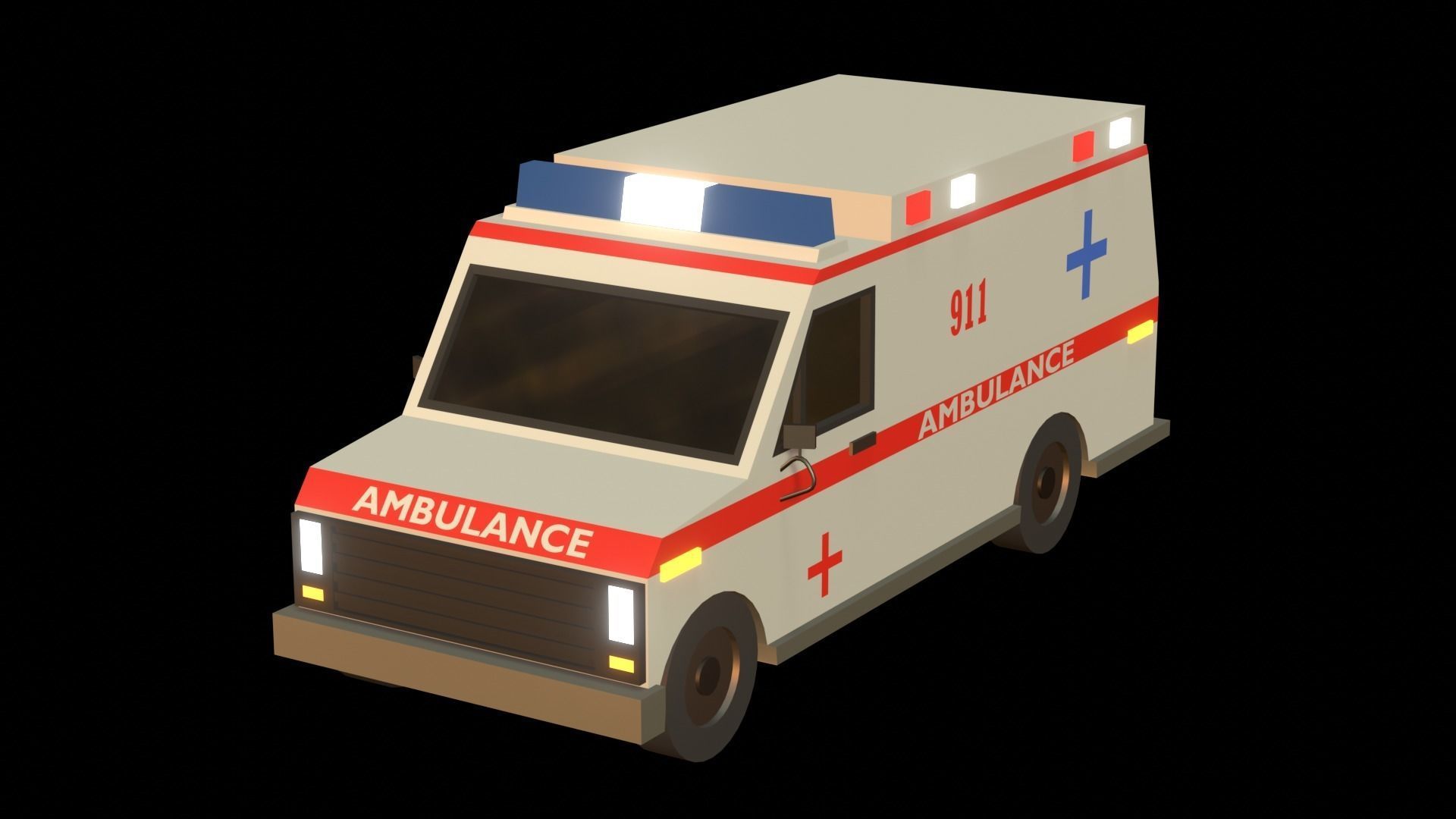 Cartoon cars 3D model_5