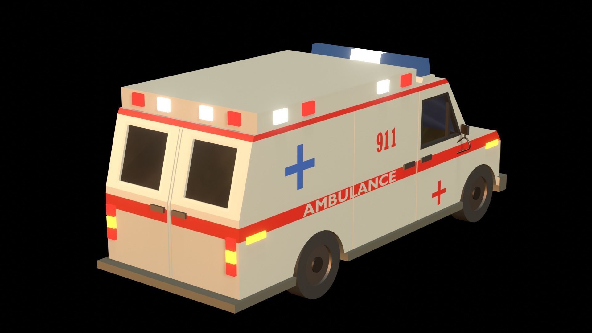 Cartoon cars 3D model_7