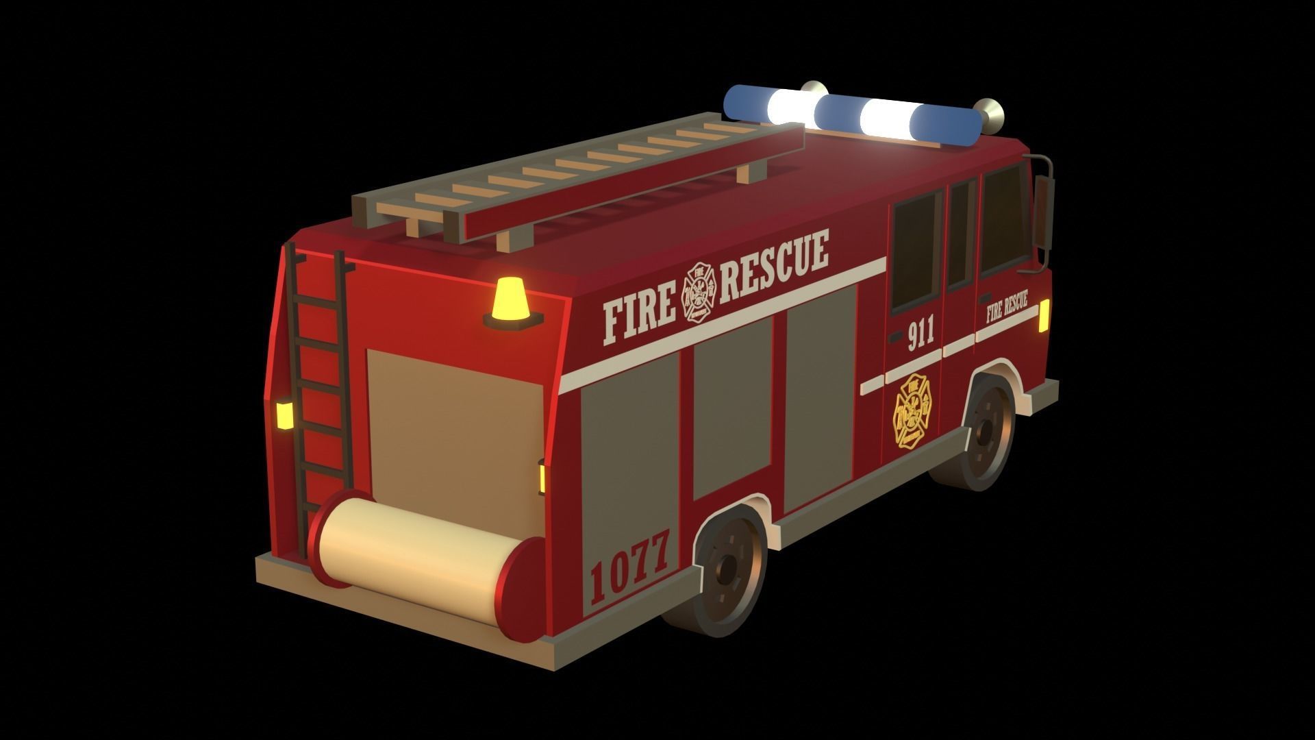 Cartoon cars 3D model_4