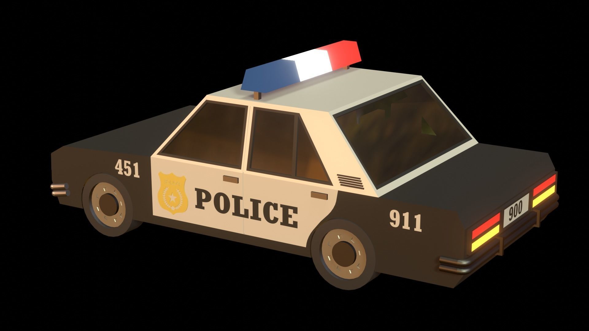 Cartoon cars 3D model_8