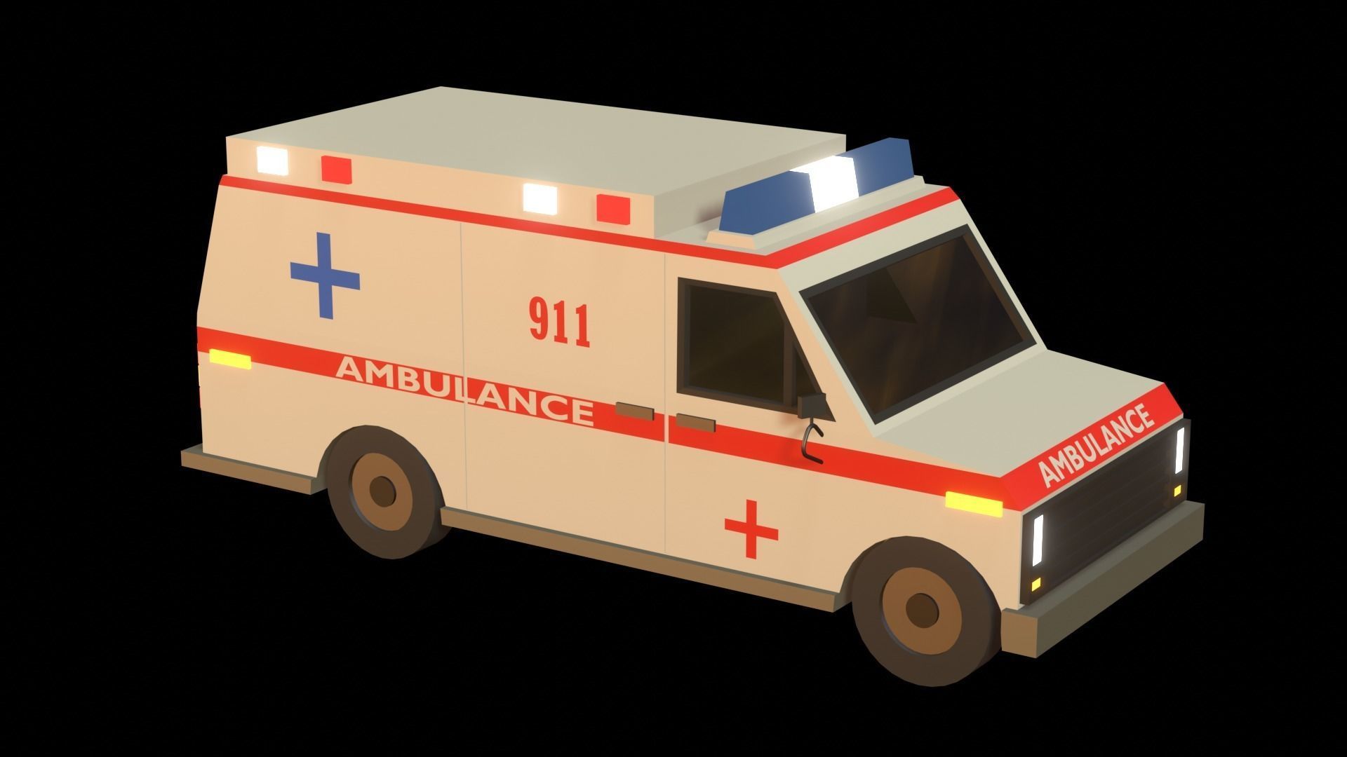 Cartoon cars 3D model_6