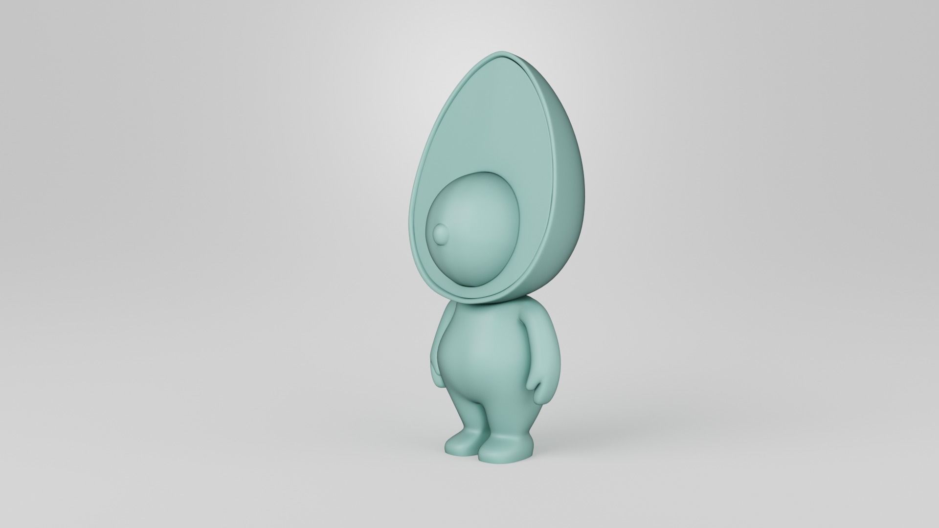 Avofriends 1 3D Print figurine with head 3D print model_3