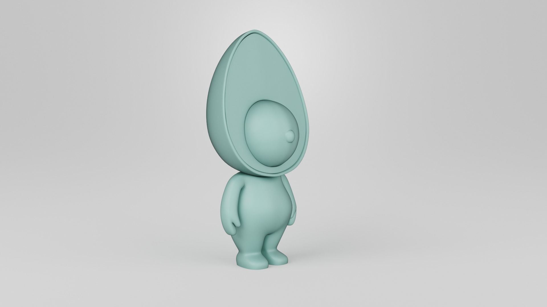 Avofriends 1 3D Print figurine with head 3D print model_4
