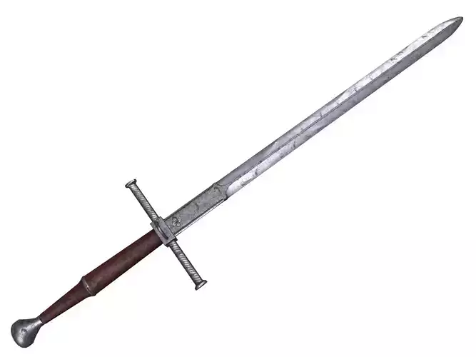 Medieval sword Low-poly 3D model