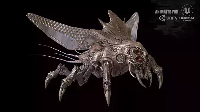 LandBug5 spider Low-poly 3D model