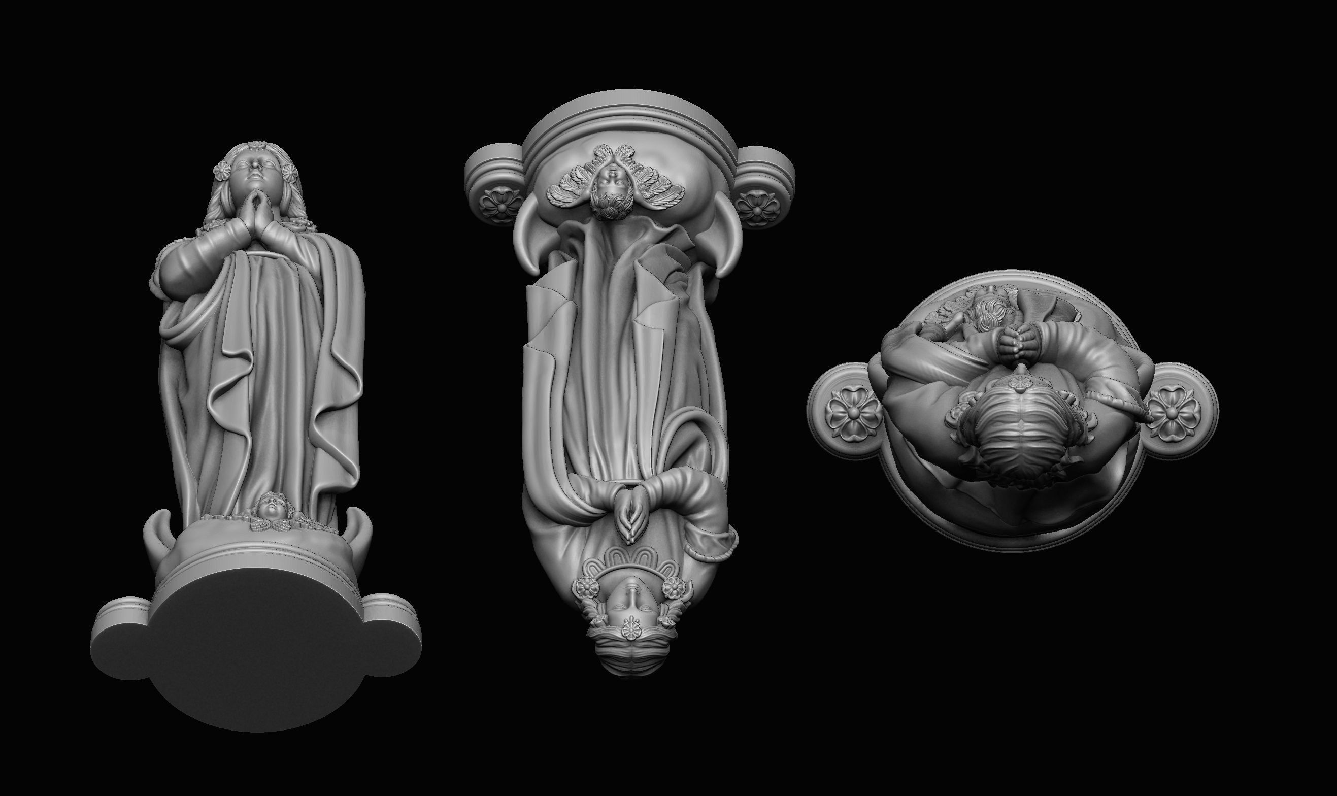 Our Lady of Aparecida Printable 3D print model_6