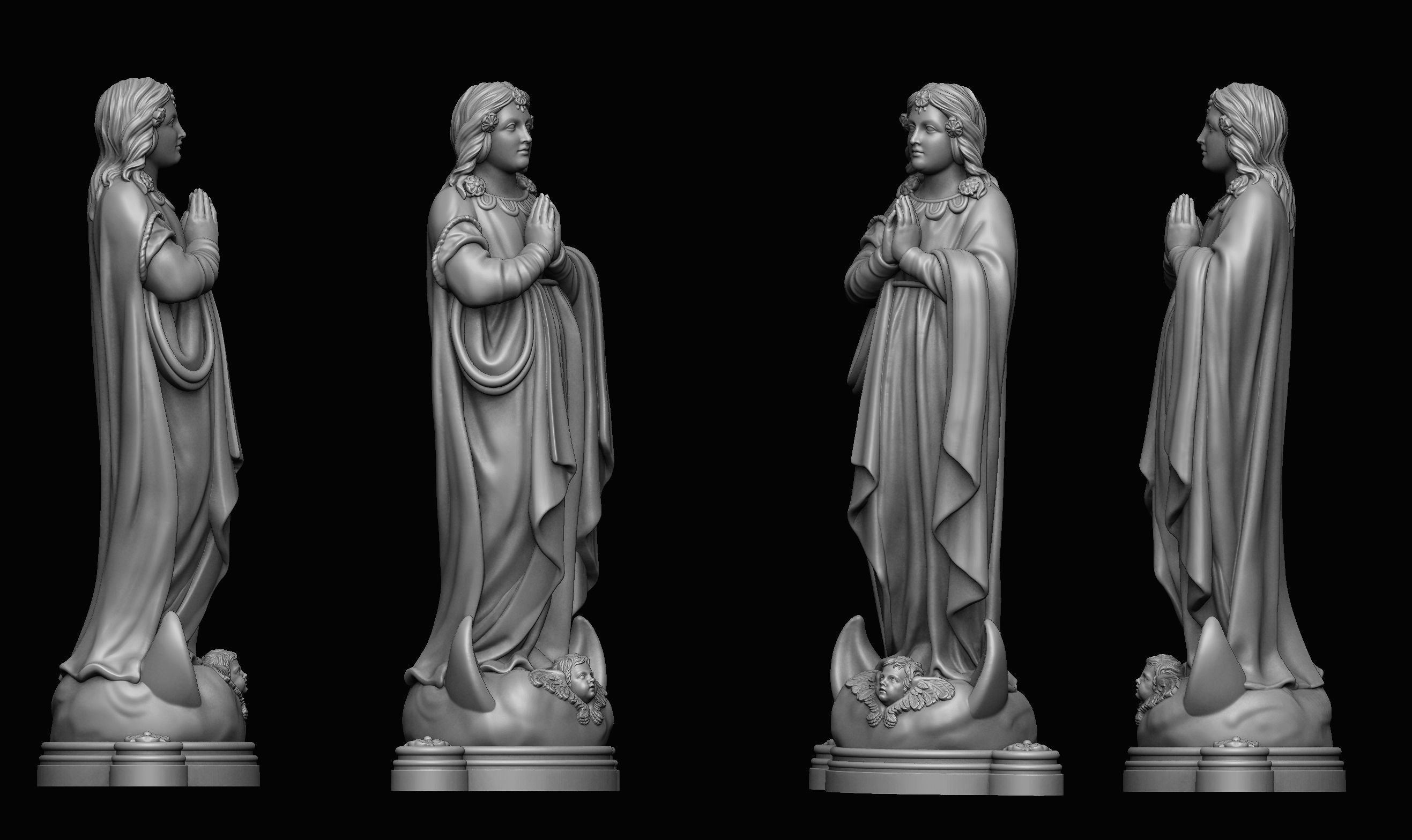 Our Lady of Aparecida Printable 3D print model_4