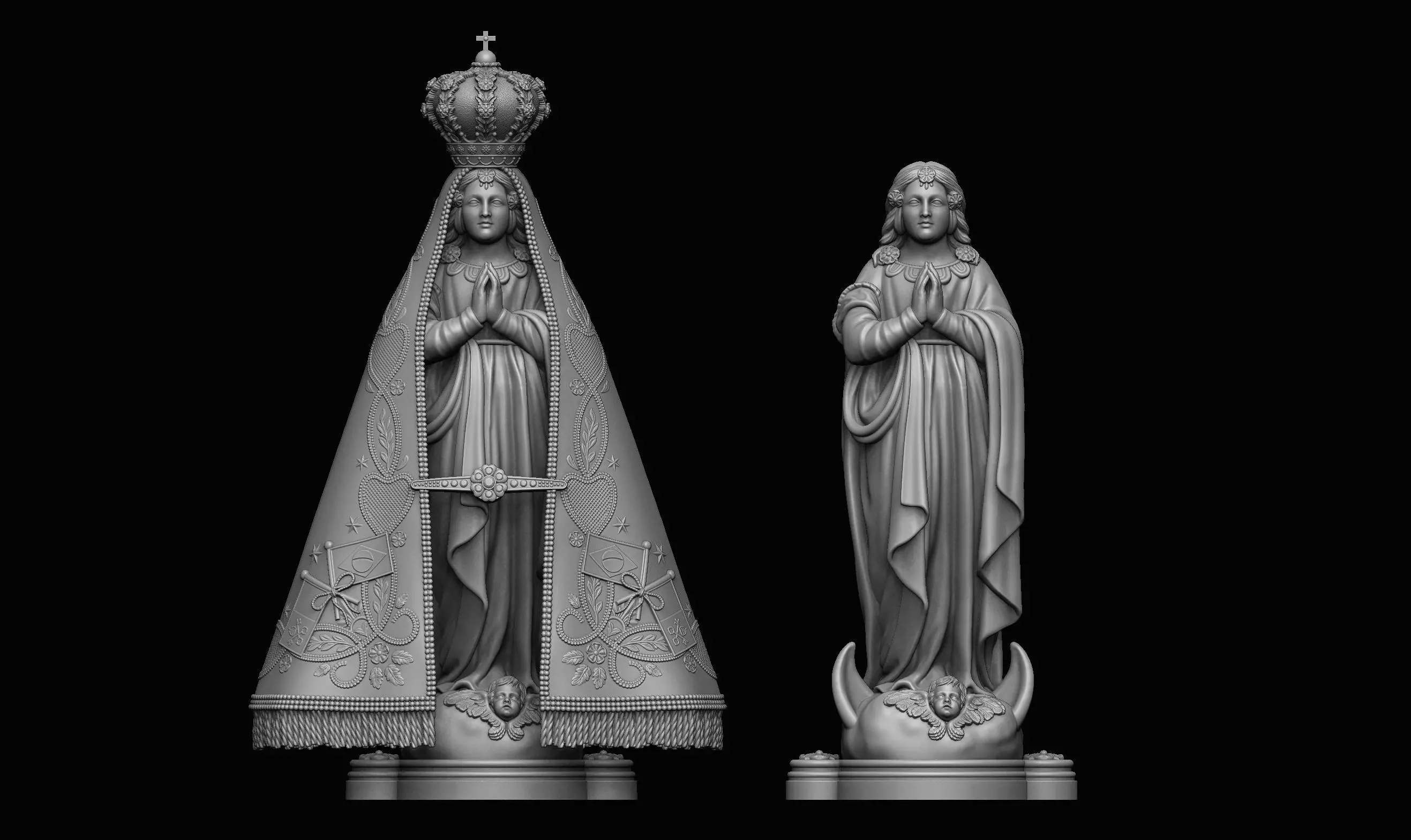 Our Lady of Aparecida Printable 3D print model_0