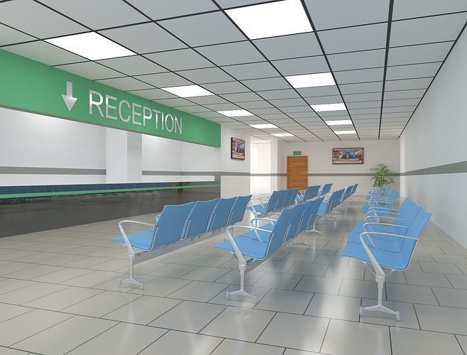 Hospital Reception High Poly 3D model