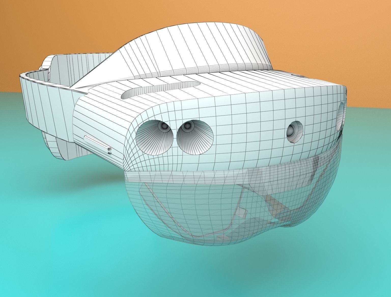 High Poly MS Hololens 3D model_9