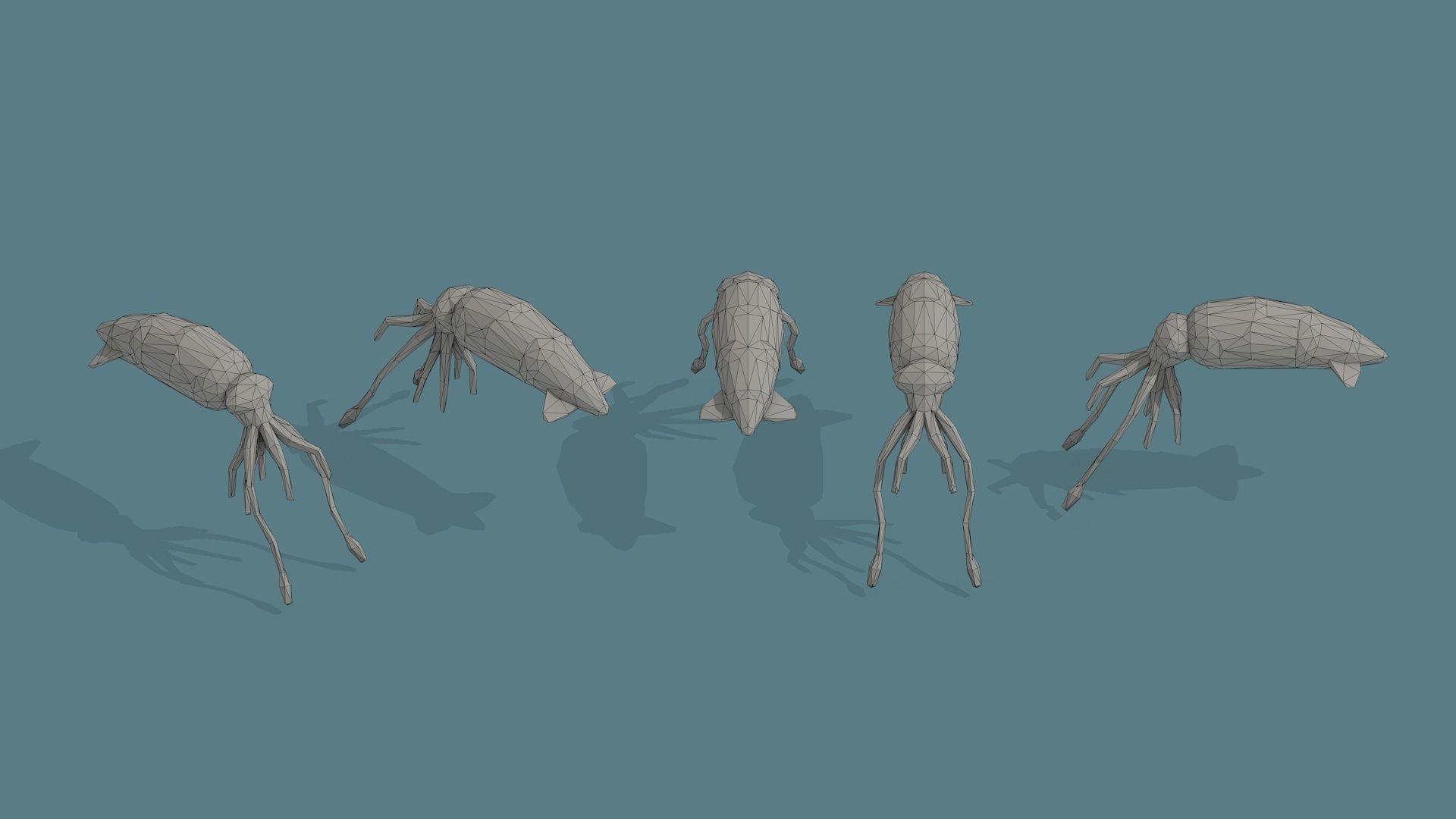 Low Poly Animal Isometric Icon Pack 03 Low-poly 3D model_3