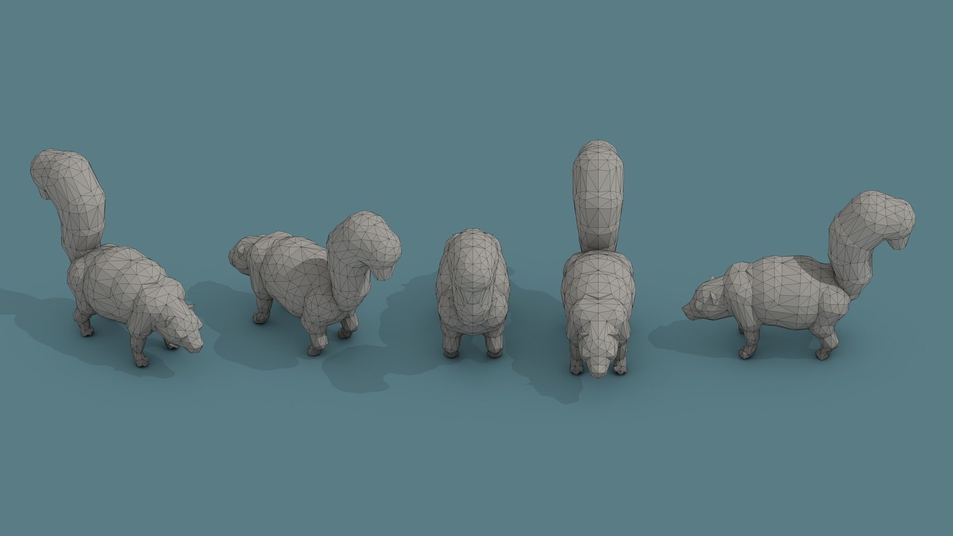 Low Poly Animal Isometric Icon Pack 03 Low-poly 3D model_5