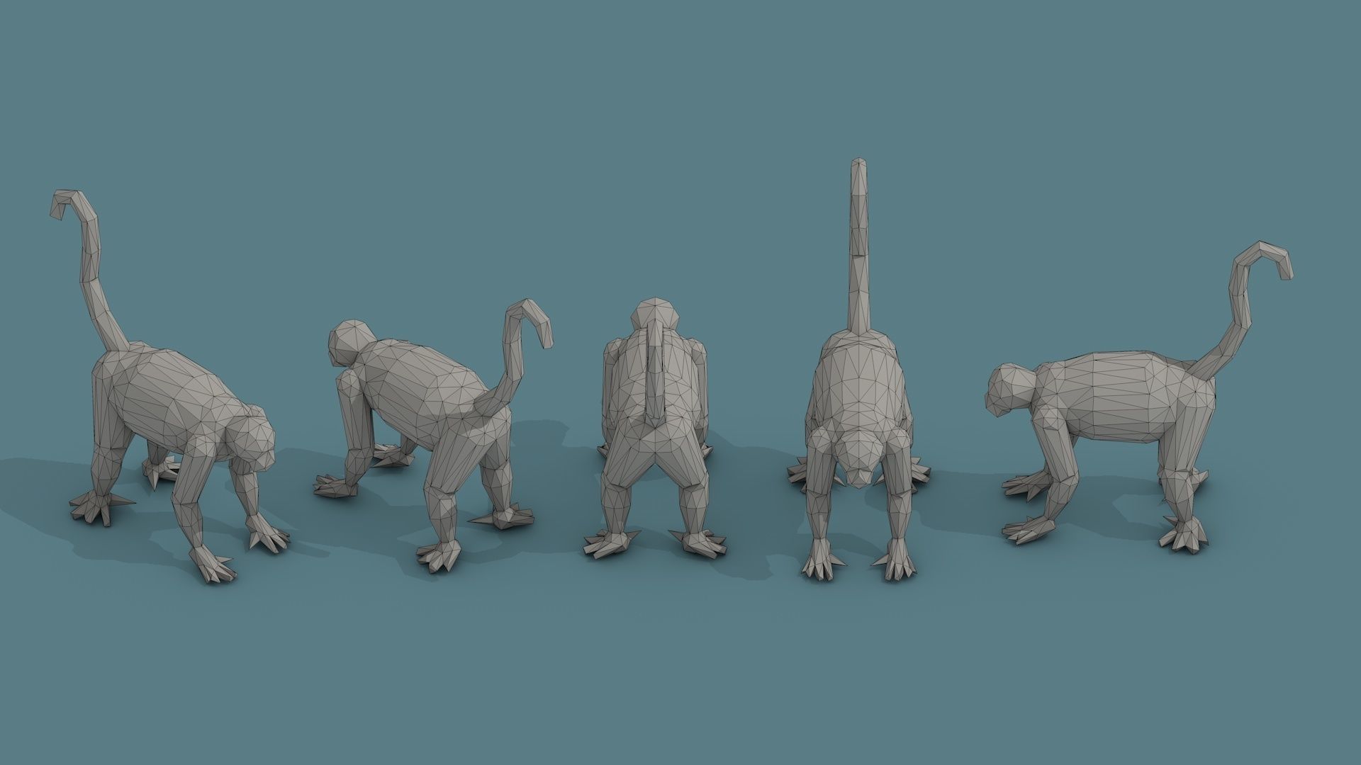 Low Poly Animal Isometric Icon Pack 03 Low-poly 3D model_4