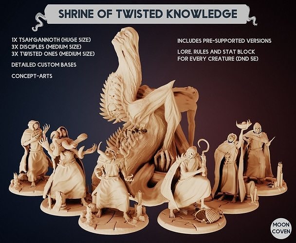The Shrine of Twisted Knowledge miniature set 3D print model