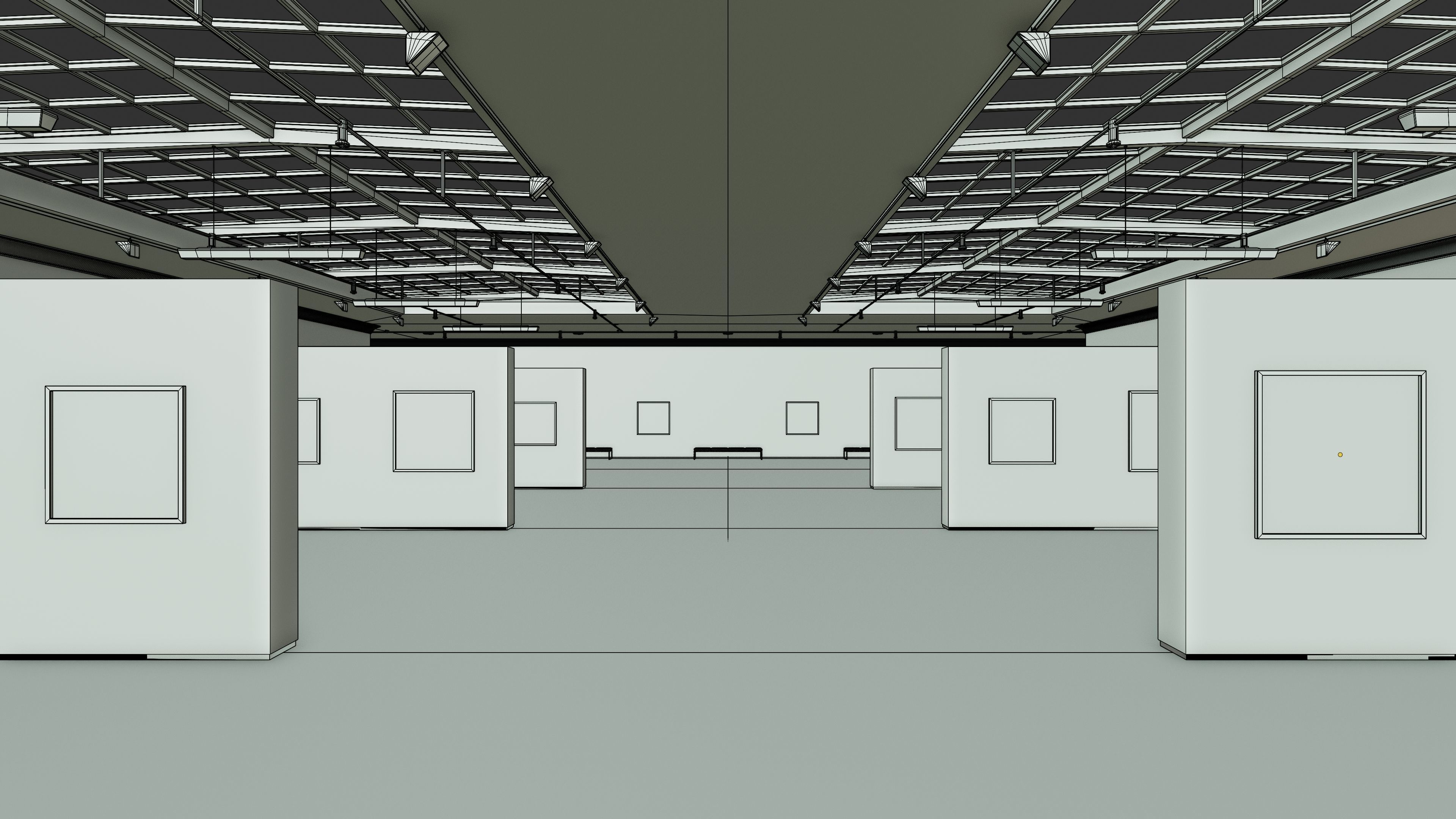 Art Museum Gallery Interior 4b Low-poly 3D model_18