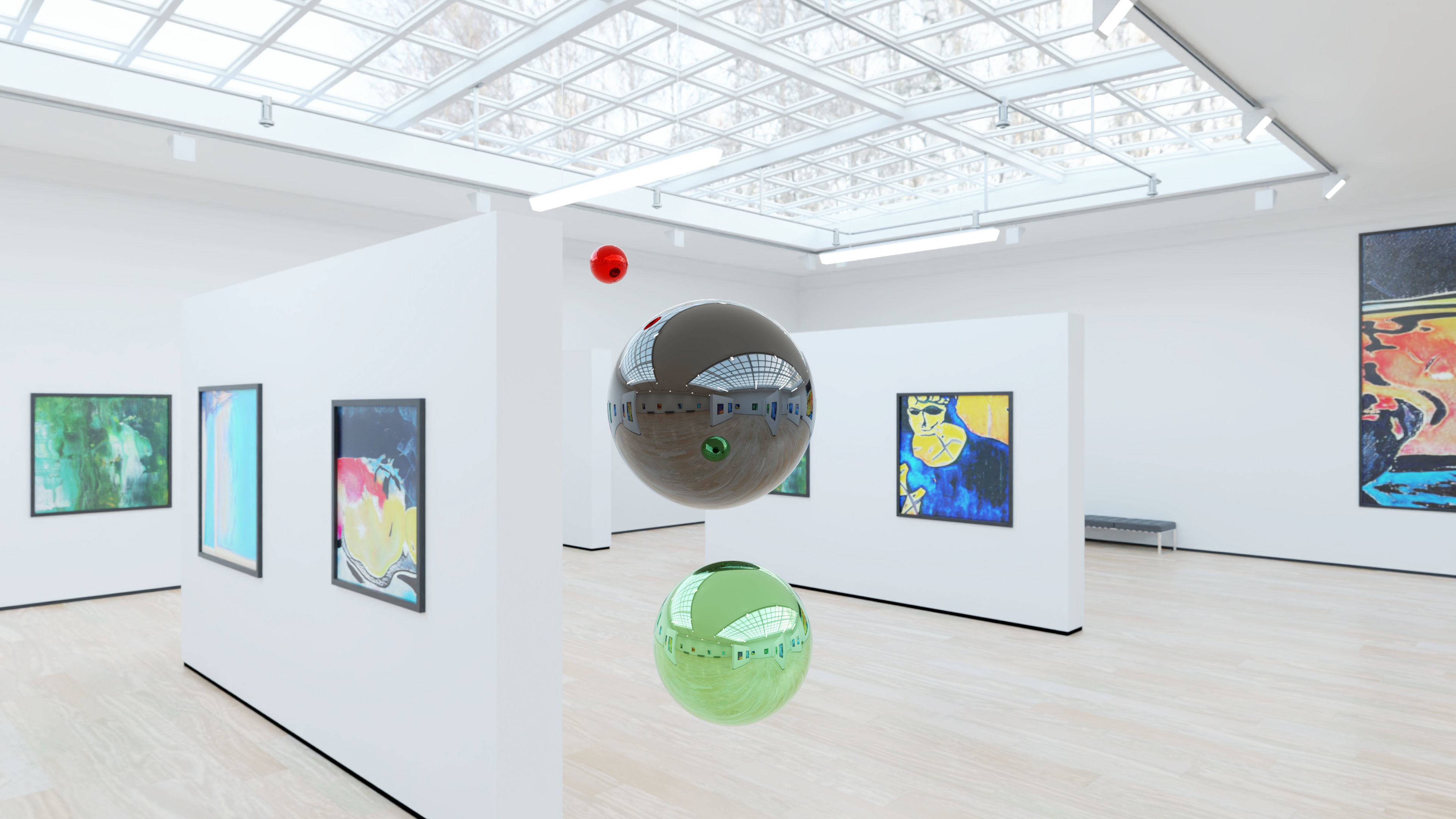 HDRI - Art Museum Gallery Interior 4b - v1 - 8192x4096 Texture_9