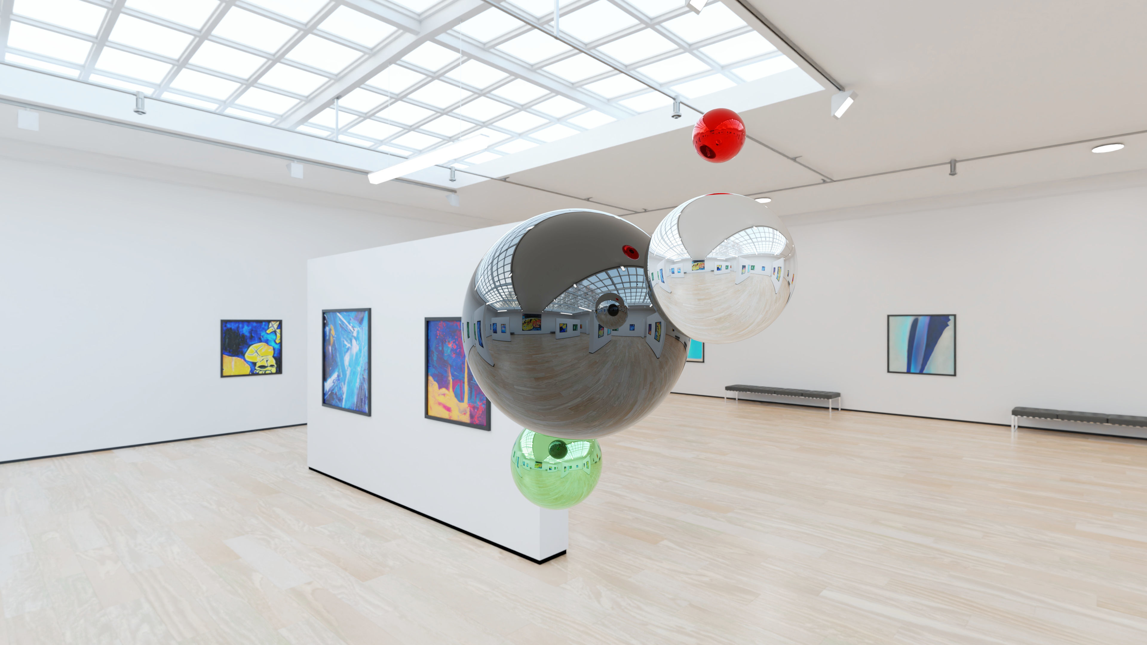 HDRI - Art Museum Gallery Interior 4b - v1 - 8192x4096 Texture_10