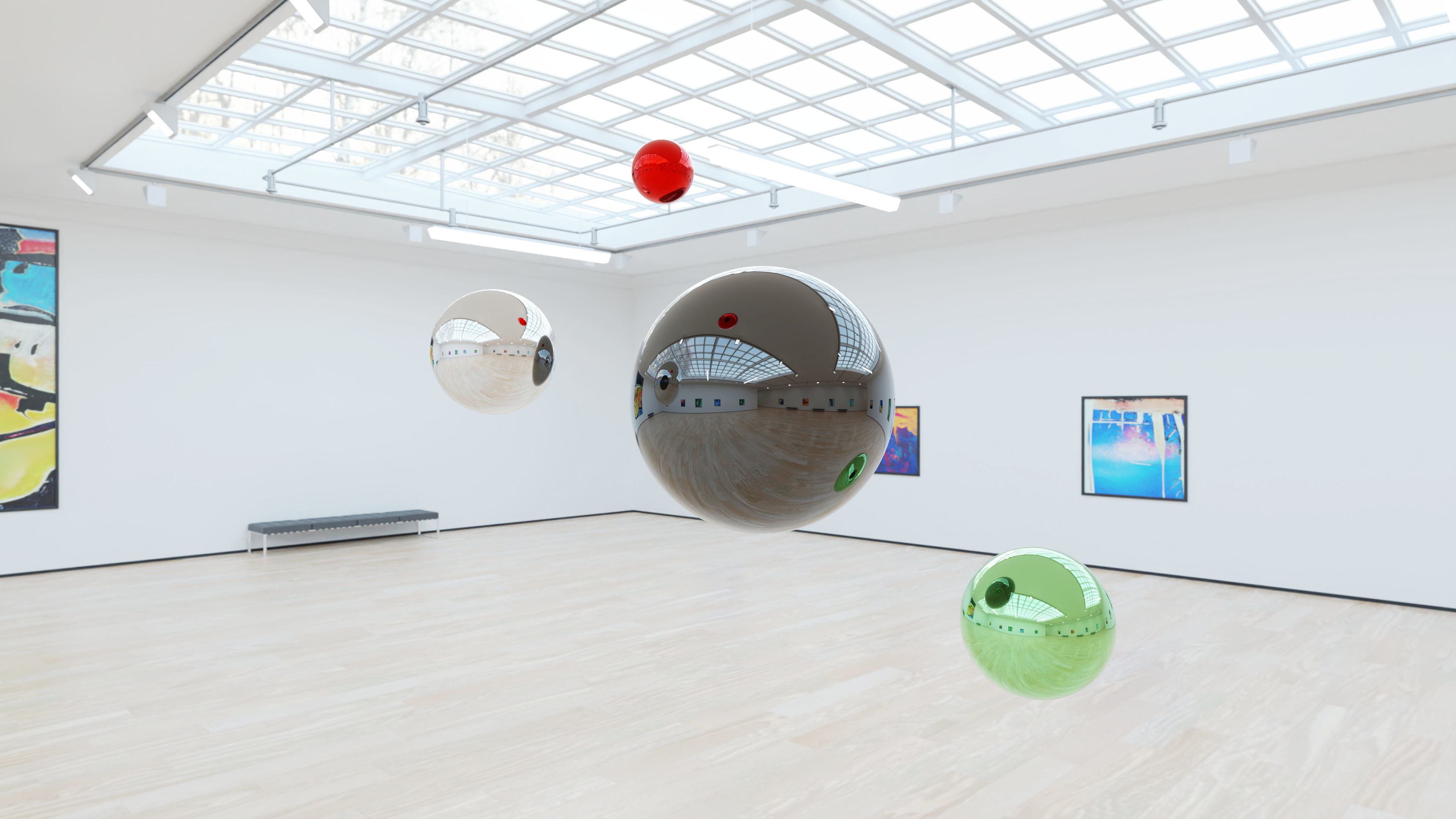 HDRI - Art Museum Gallery Interior 4b - v2 - HDR - 8192x4096 Texture_4