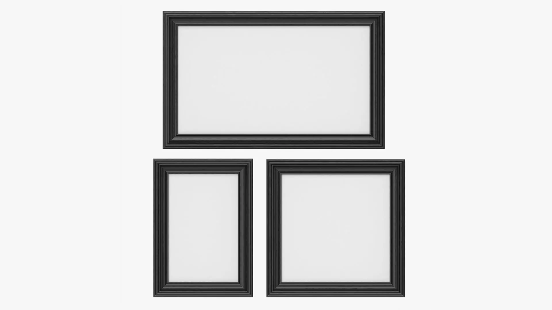 Wooden Frame Mockup Landscape 3D Model Collection_0