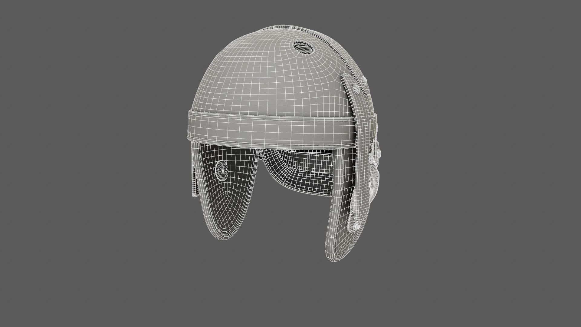 Vintage Tankers Helmet Game Ready Low-poly 3D model_13