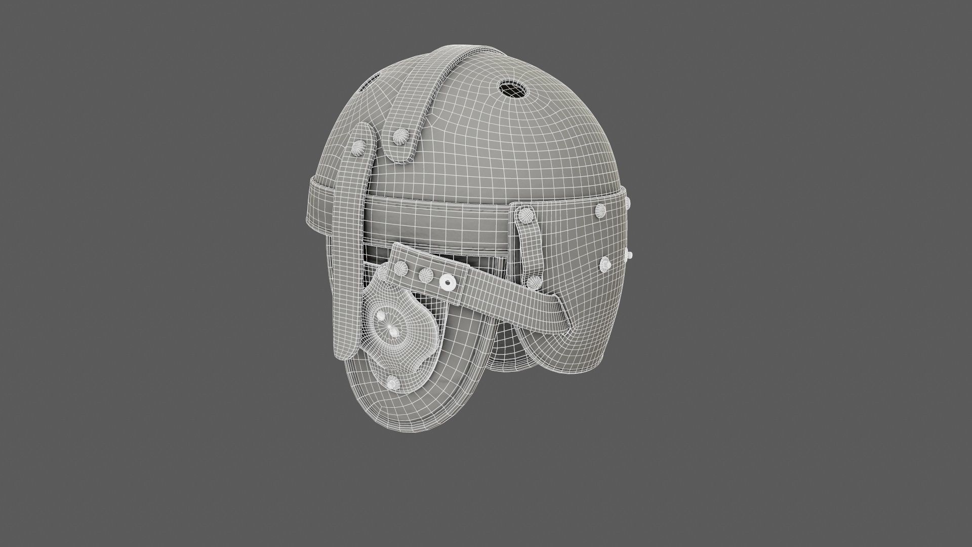 Vintage Tankers Helmet Game Ready Low-poly 3D model_11