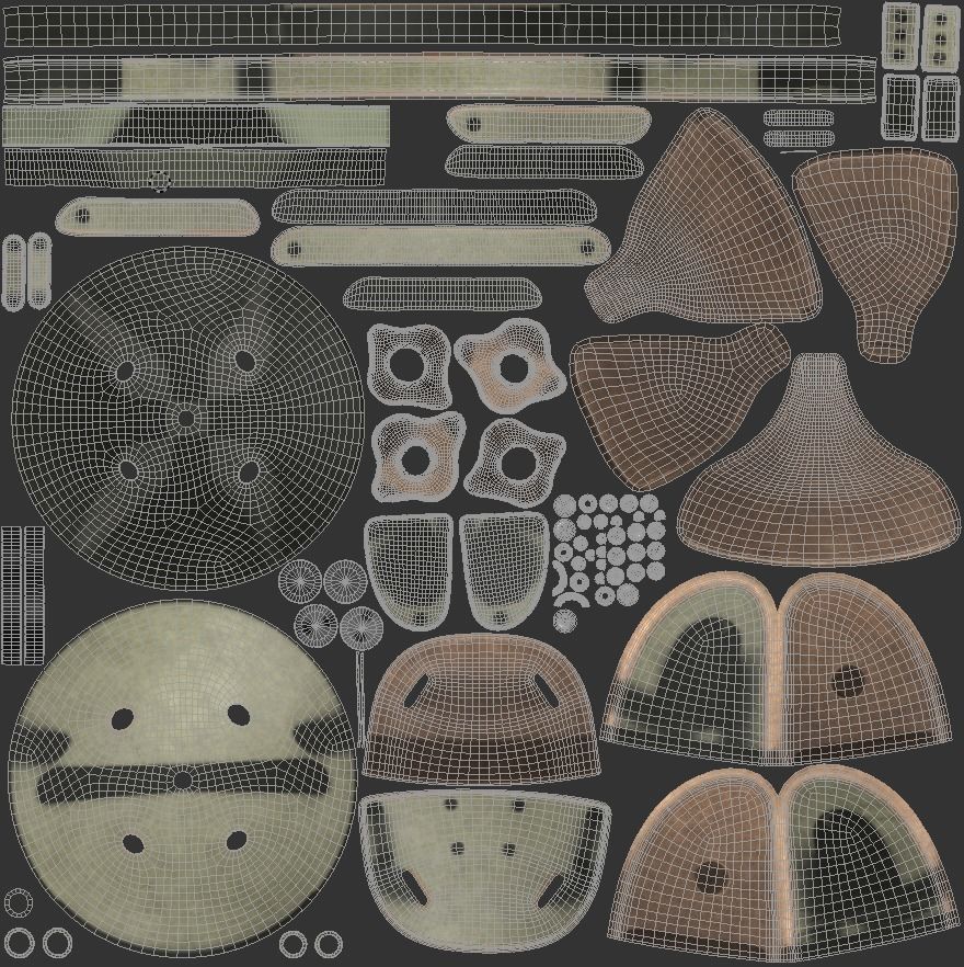 Vintage Tankers Helmet Game Ready Low-poly 3D model_10