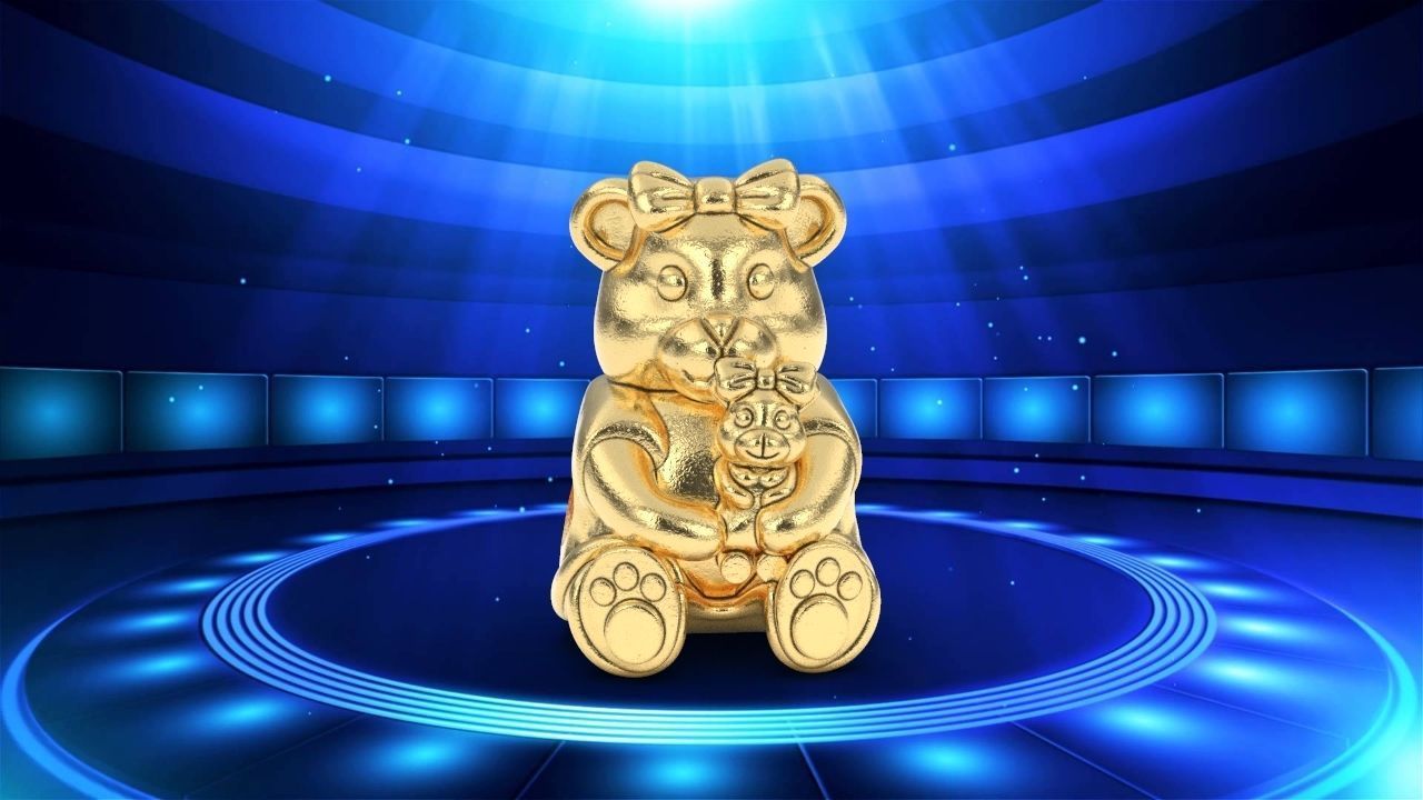 Teddy Bear baby charm pendant 3D print model_6