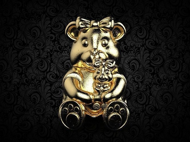 Teddy Bear baby charm pendant  3D print model
