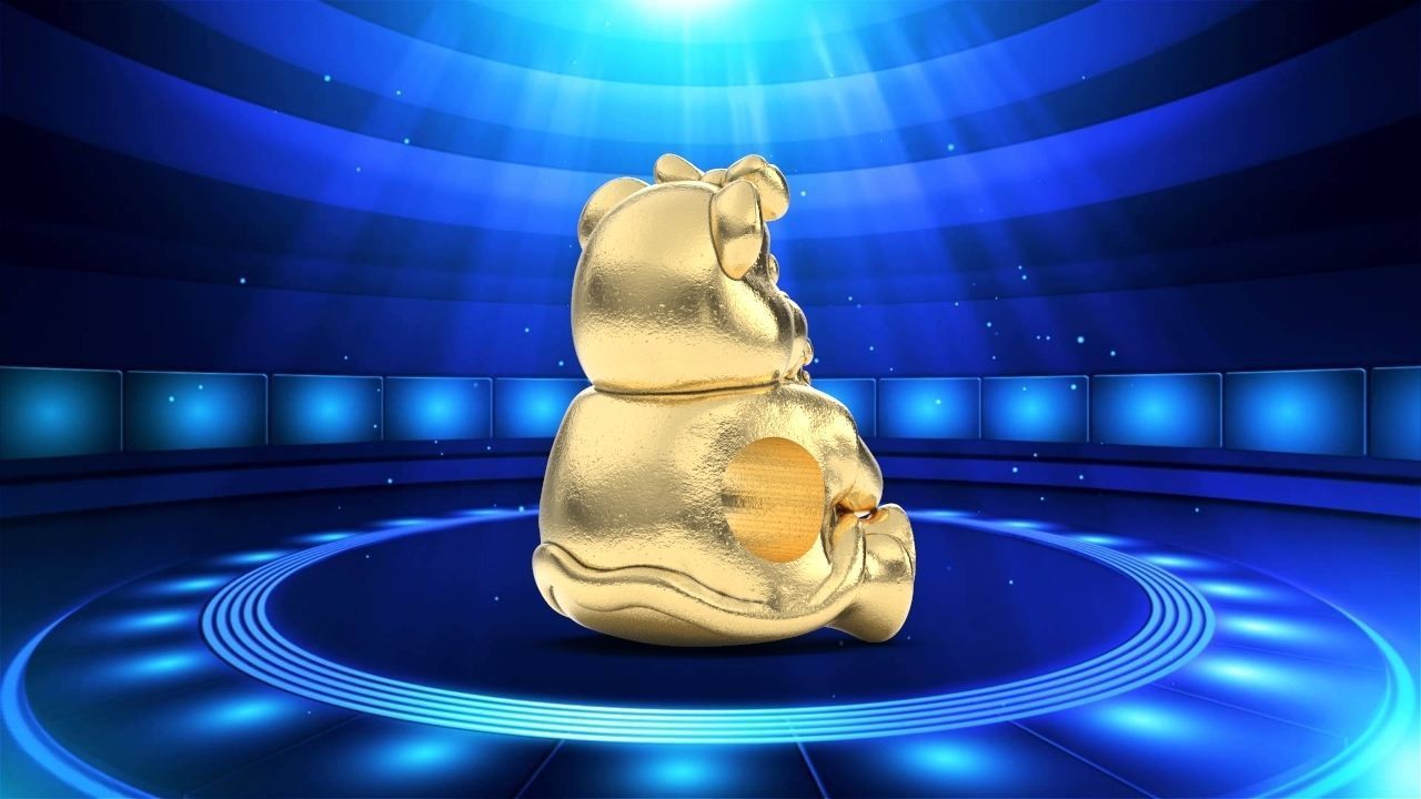 Teddy Bear baby charm pendant 3D print model_10