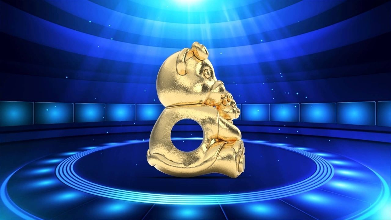 Teddy Bear baby charm pendant 3D print model_9