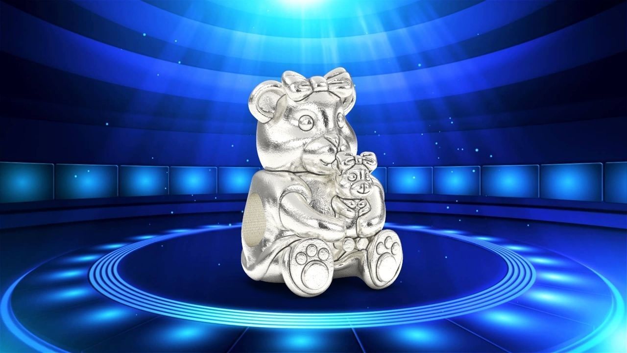 Teddy Bear baby charm pendant 3D print model_5