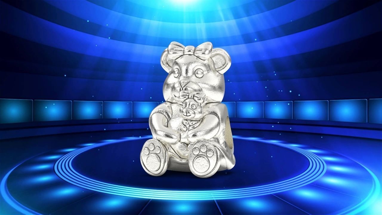 Teddy Bear baby charm pendant 3D print model_12
