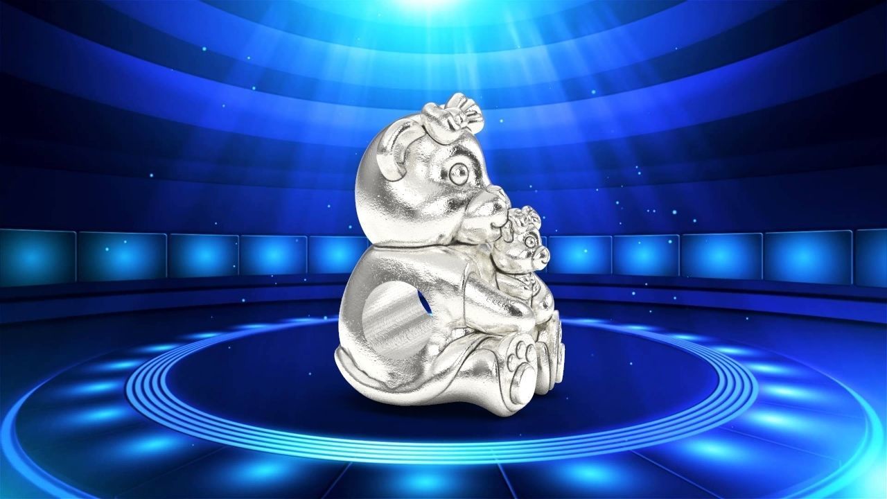 Teddy Bear baby charm pendant 3D print model_13