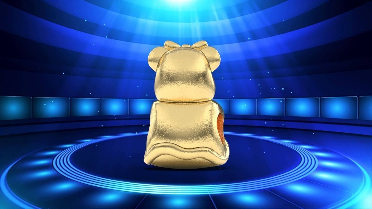 Teddy Bear baby charm pendant 3D print model_11