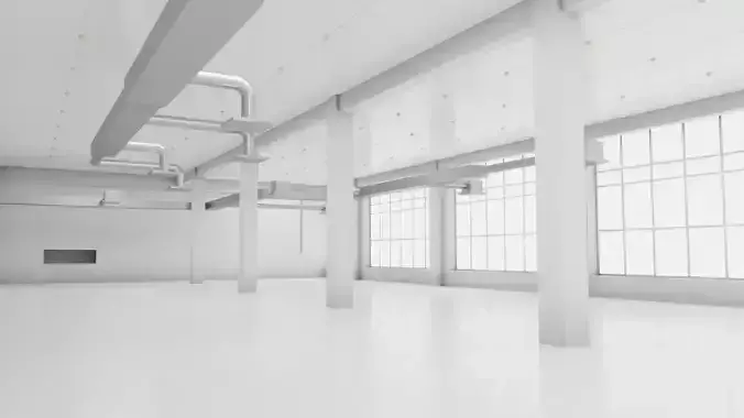 Manufacture building 3D model