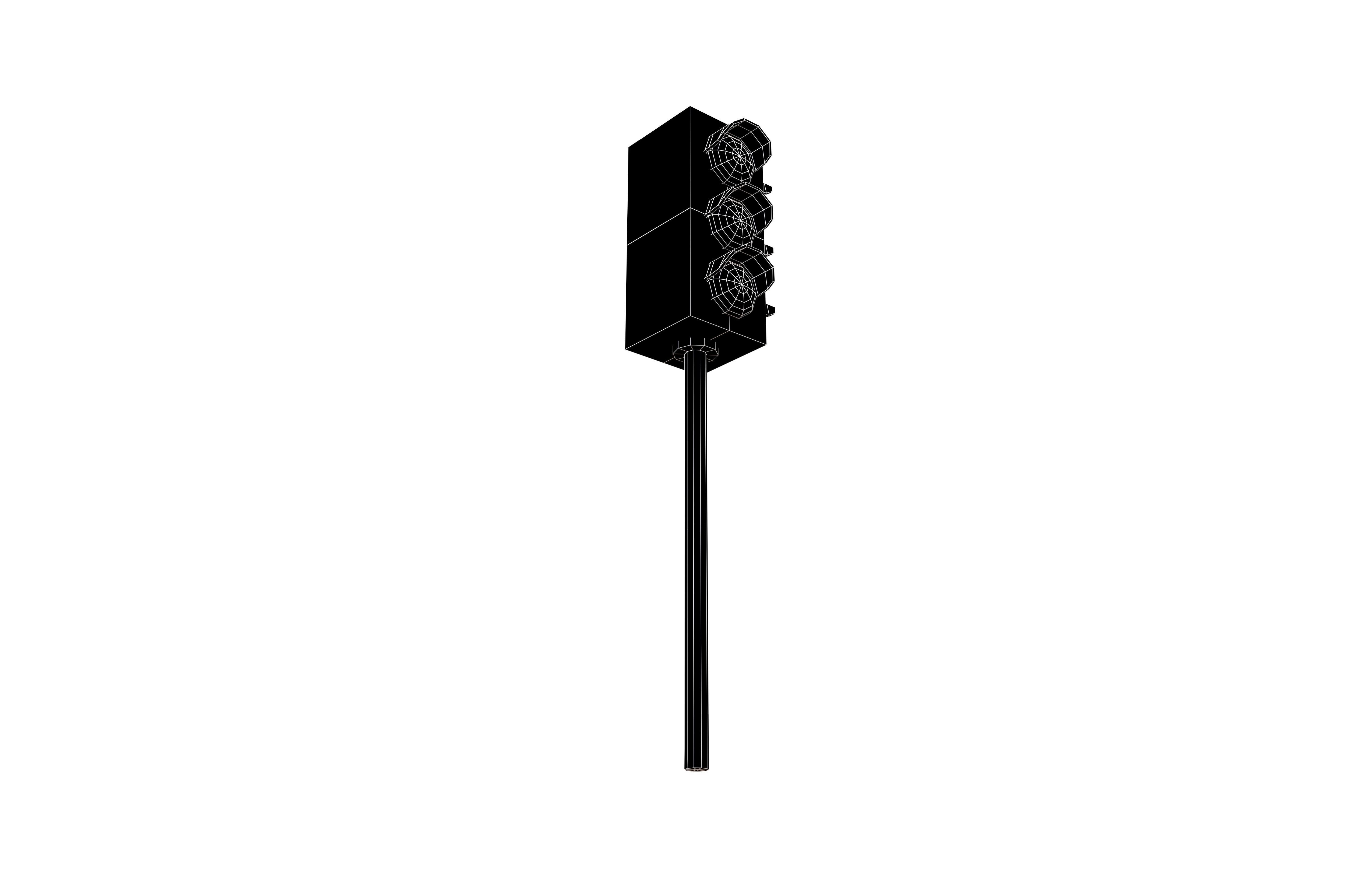 Traffic Light v2 006 Low-poly 3D model_4