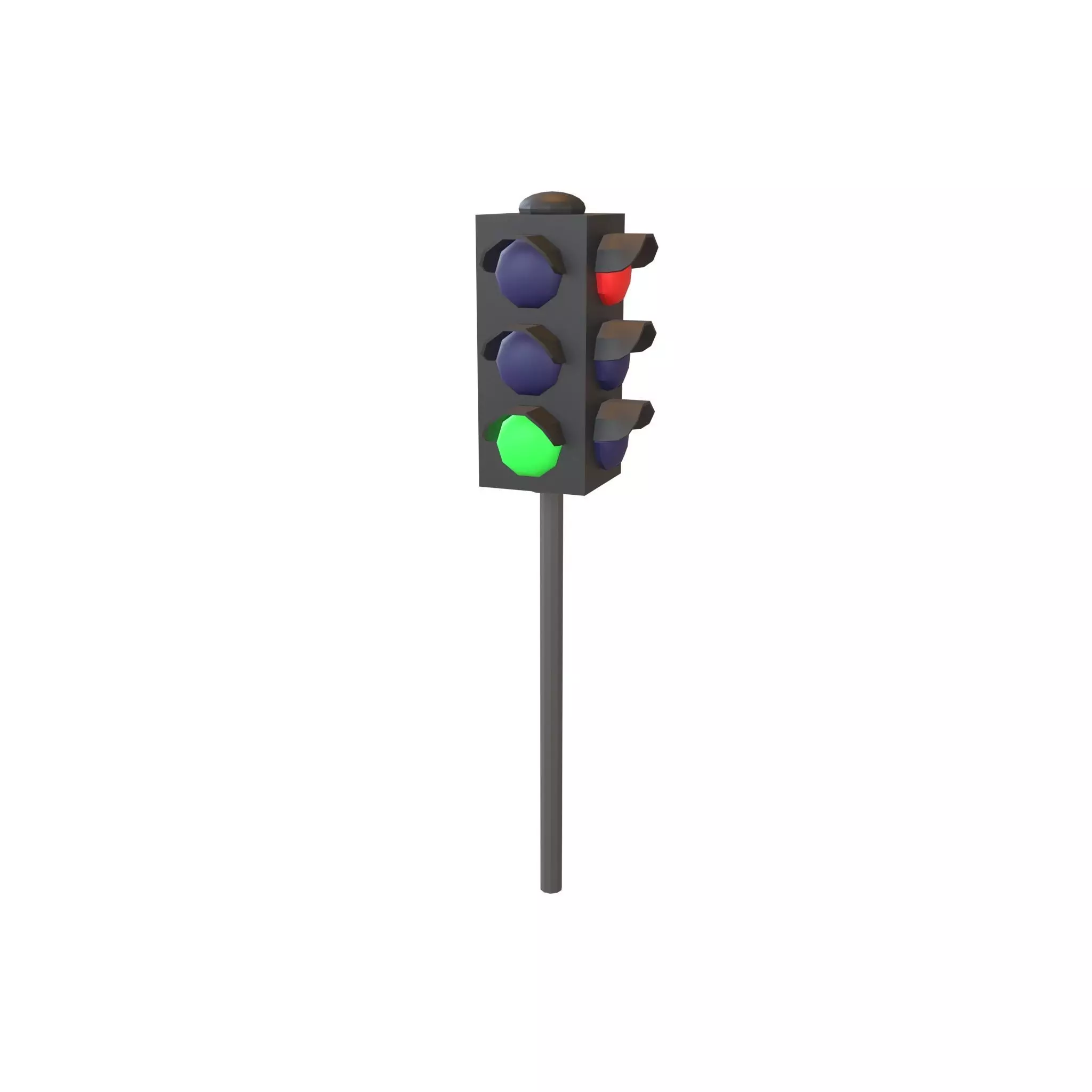Traffic Light v2 006 Low-poly 3D model_0