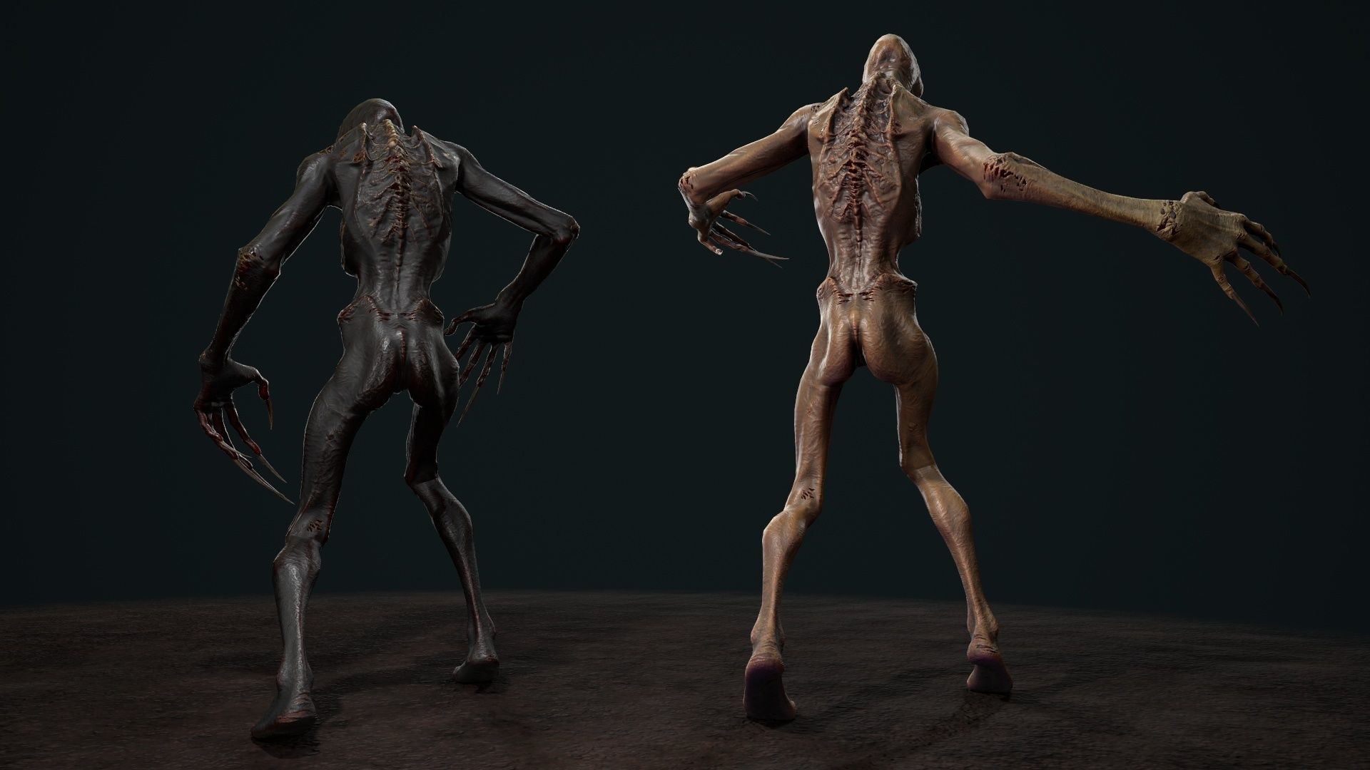 Mutant 3 alien creature Low-poly 3D model_8
