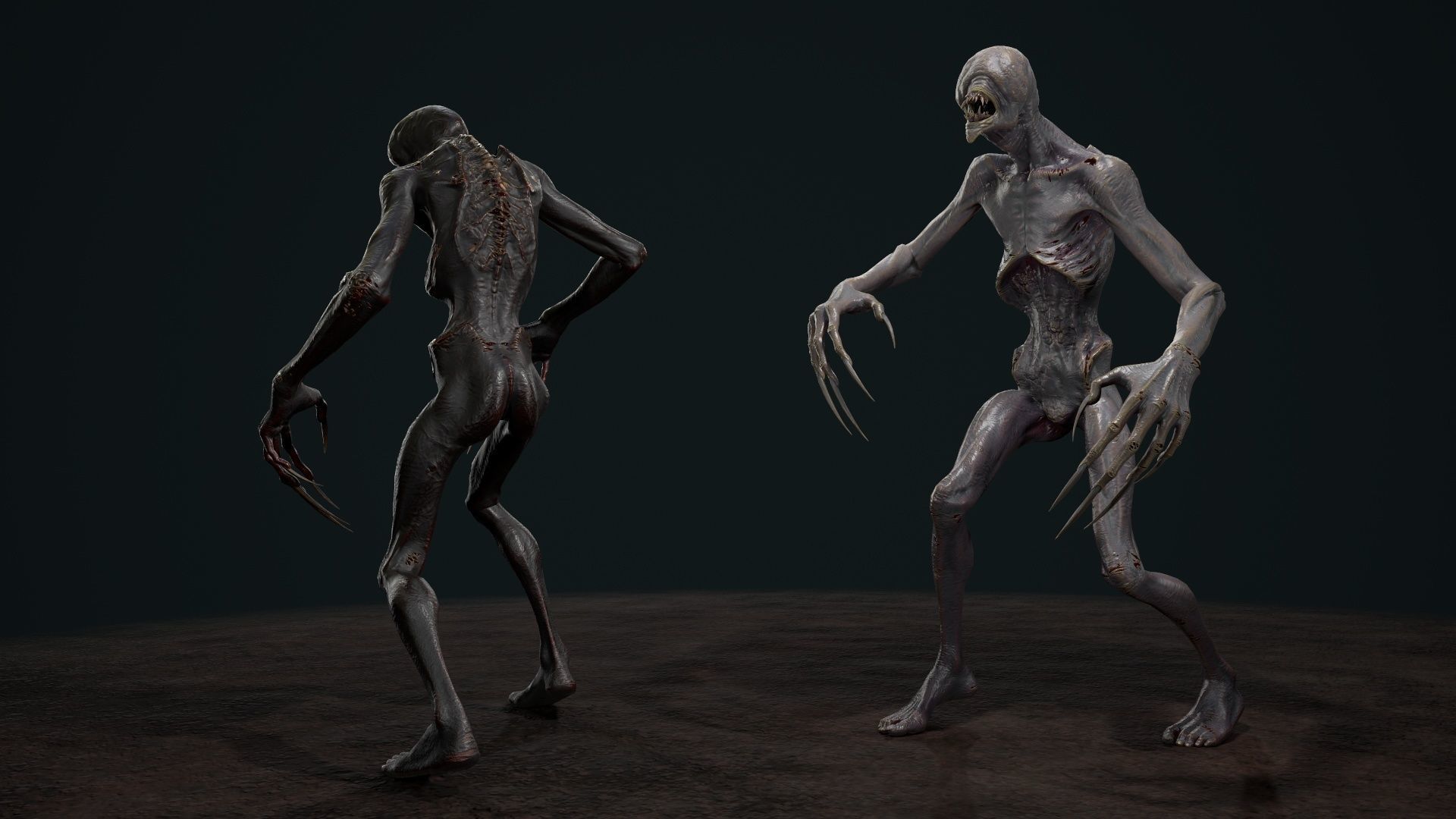 Mutant 3 alien creature Low-poly 3D model_5