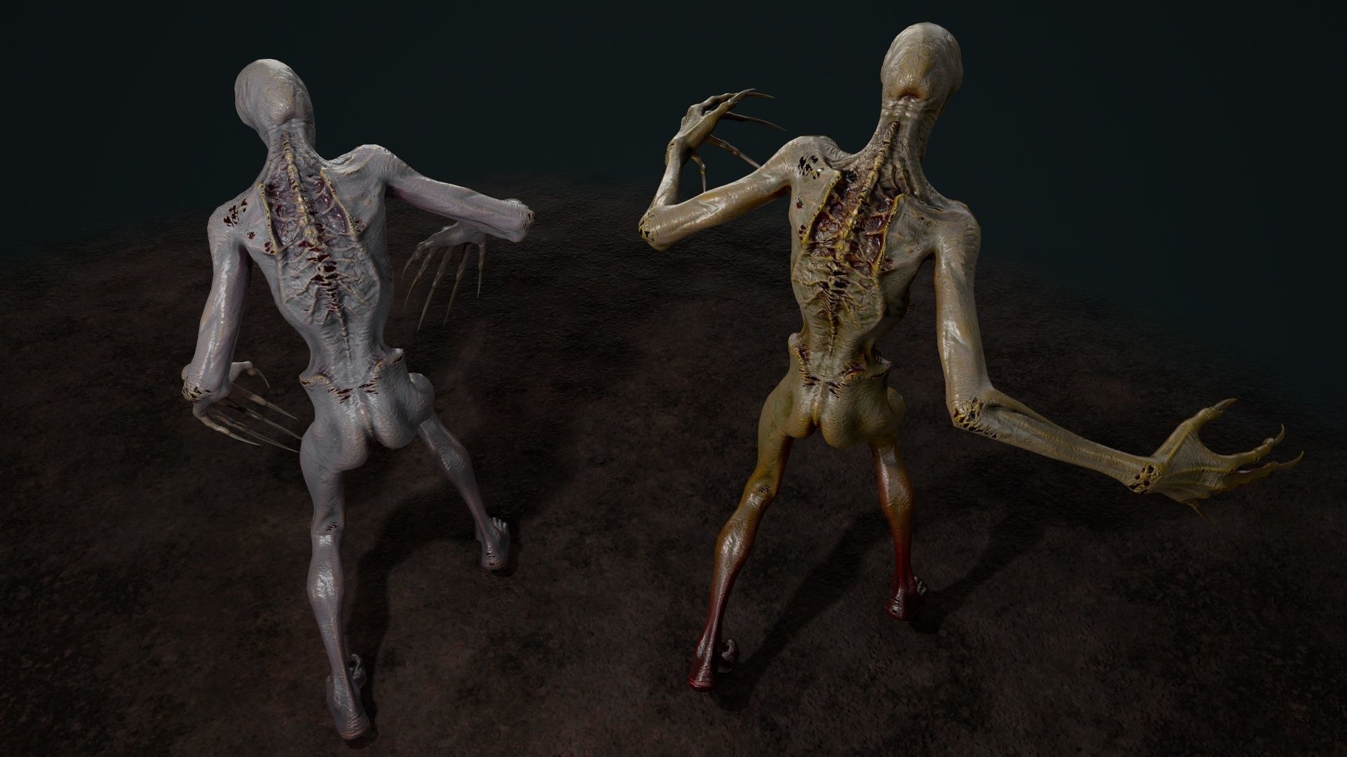 Mutant 3 alien creature Low-poly 3D model_7