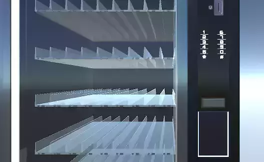 Vending Machine - empty machine with bill and coin acceptor Low-poly 3D model