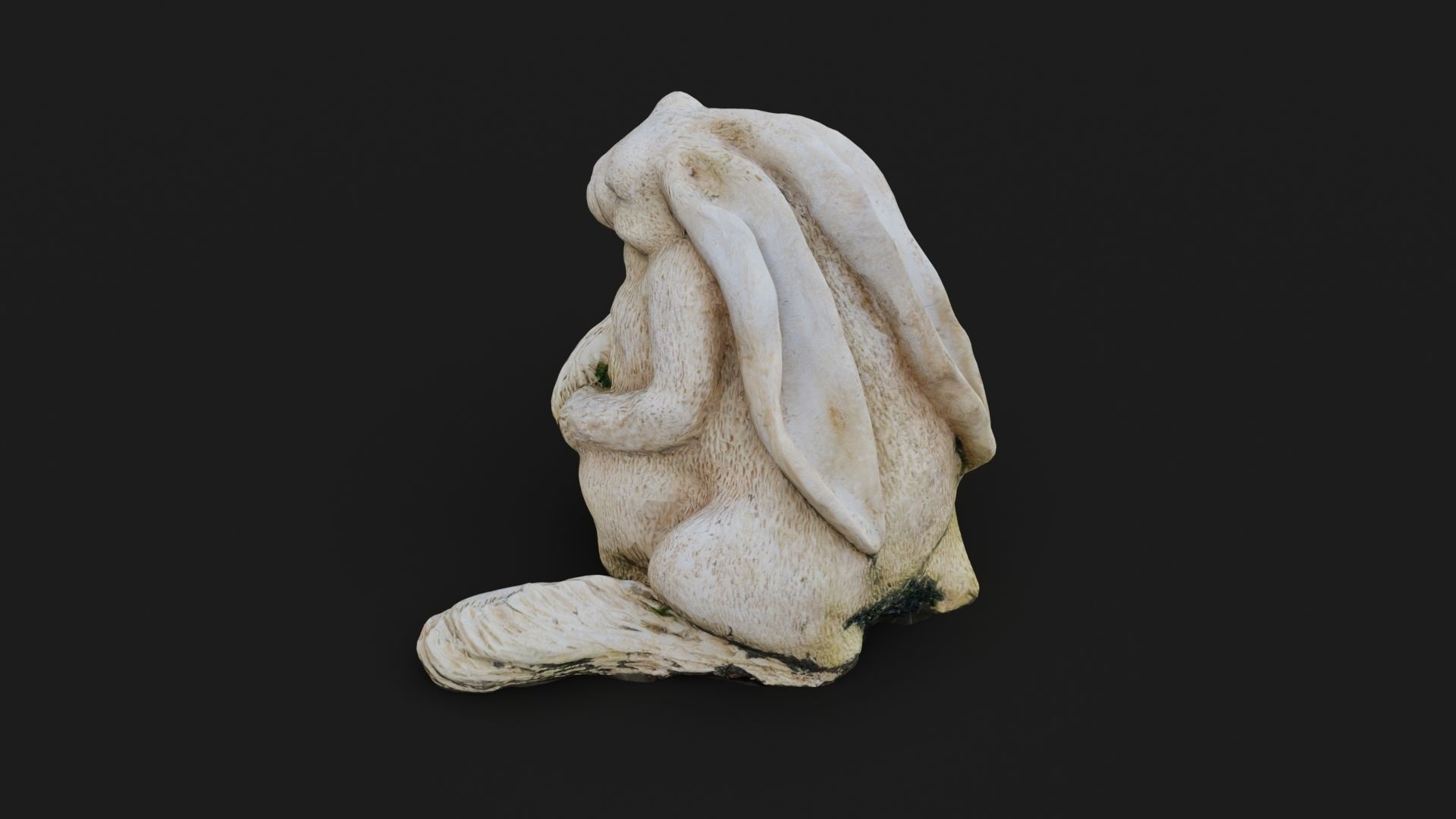 Hare Rabbit Statue Photoscan Low-poly 3D model_12