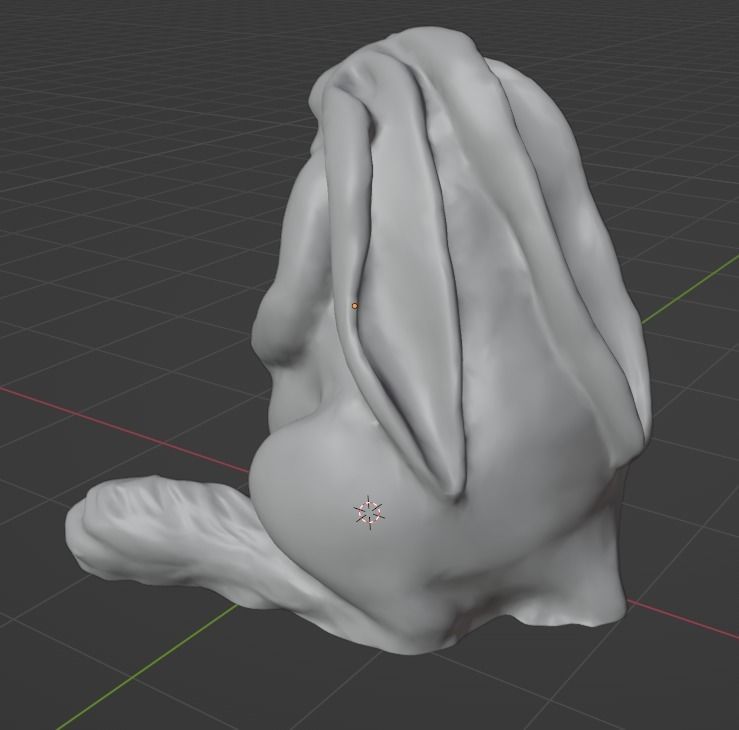Hare Rabbit Statue Photoscan Low-poly 3D model_17