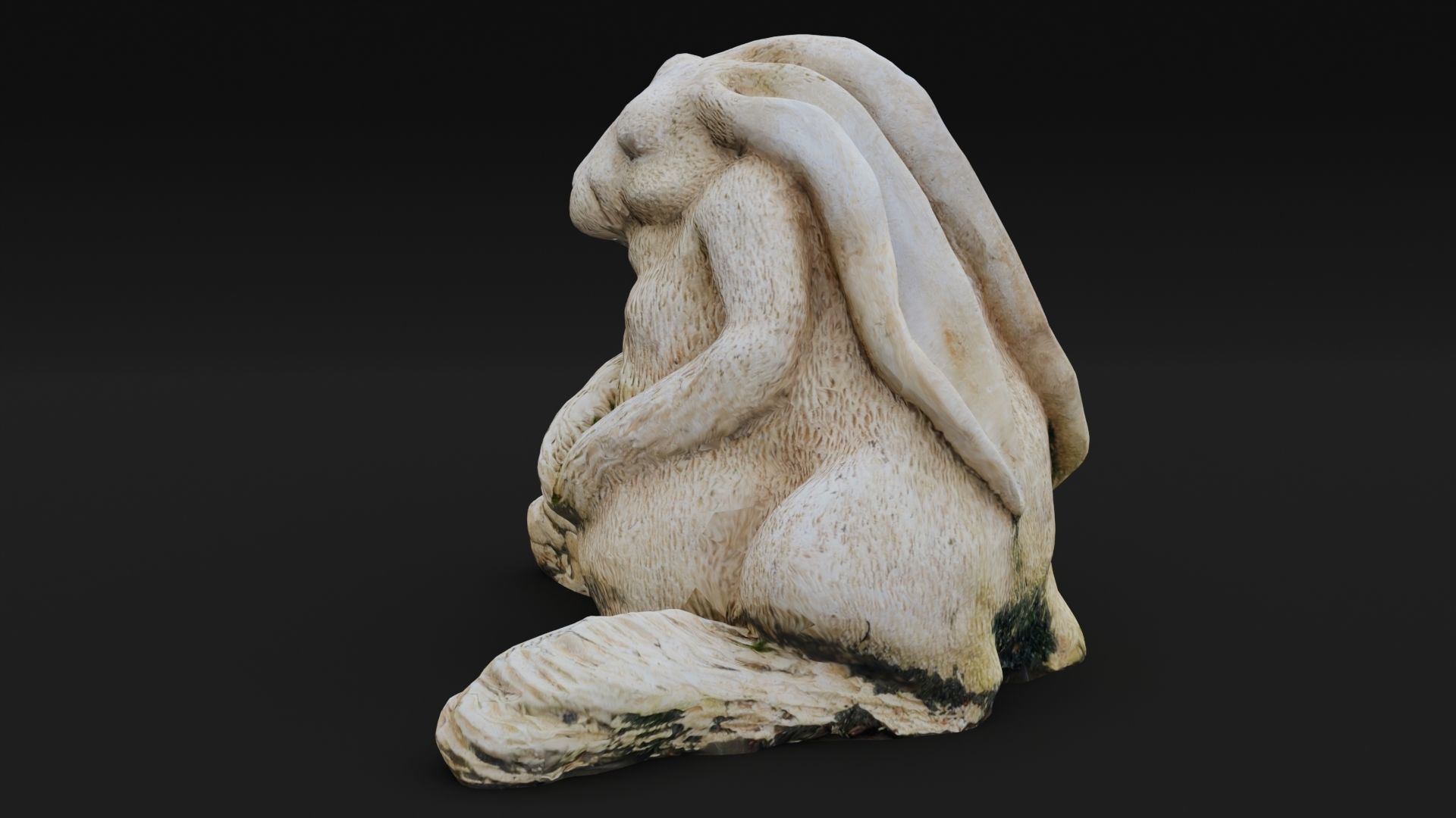 Hare Rabbit Statue Photoscan Low-poly 3D model_4