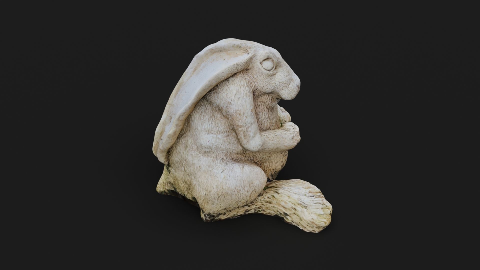 Hare Rabbit Statue Photoscan Low-poly 3D model_14