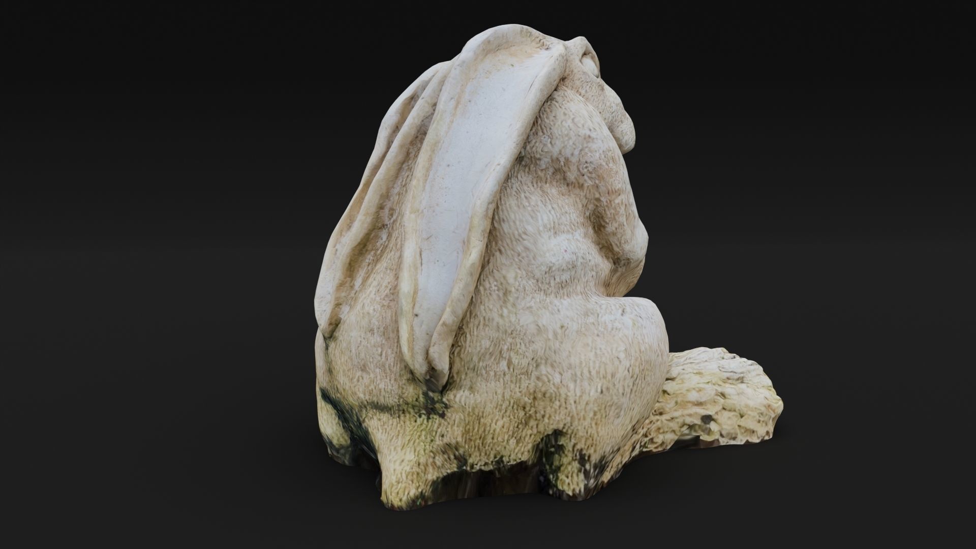Hare Rabbit Statue Photoscan Low-poly 3D model_7