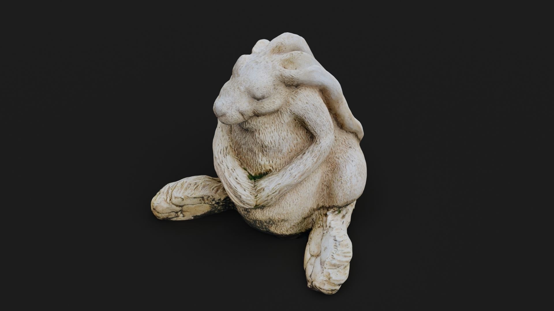 Hare Rabbit Statue Photoscan Low-poly 3D model_11